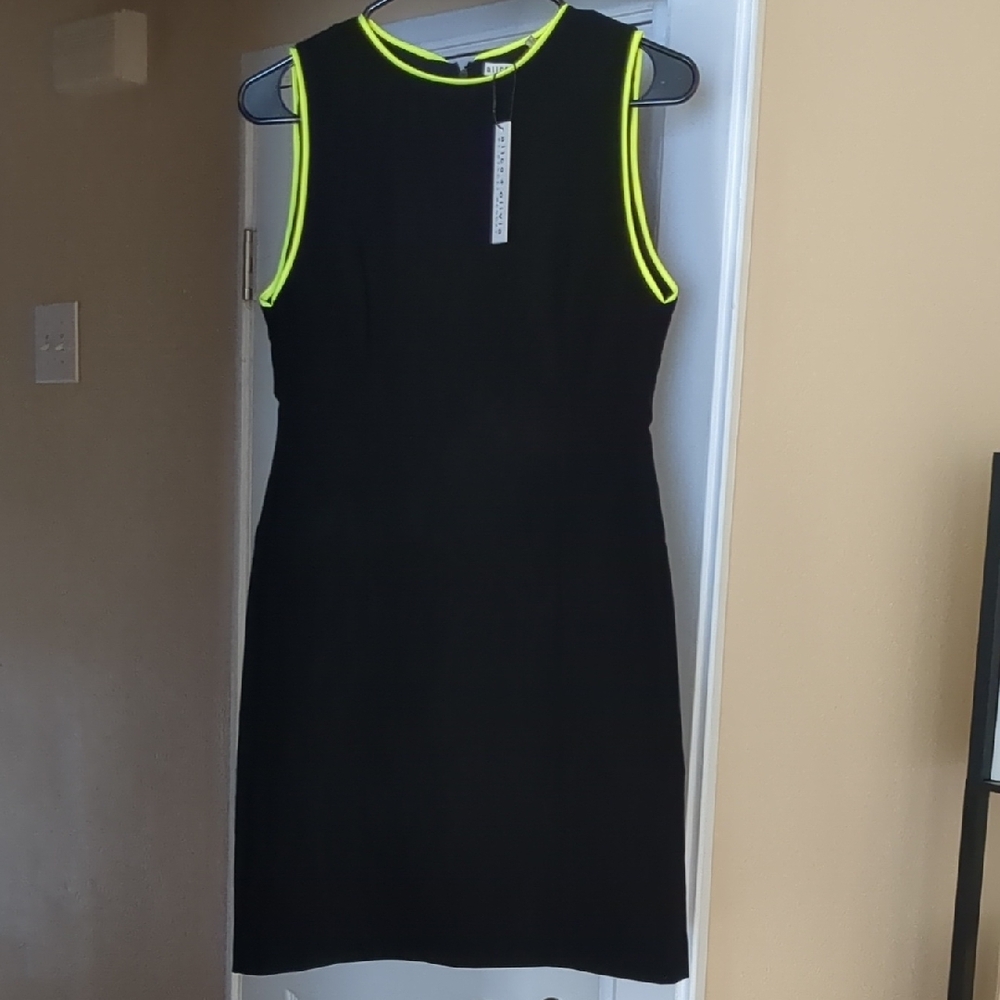 NWT Alice + Olivia Black Mini Dress with Sleeveless Design LBD